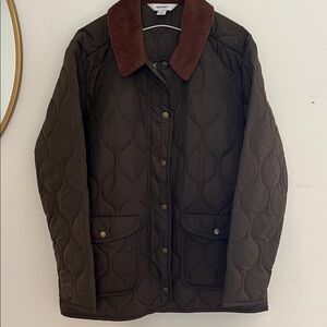 Old Navy Olive Liner Quilted Barn Jacket